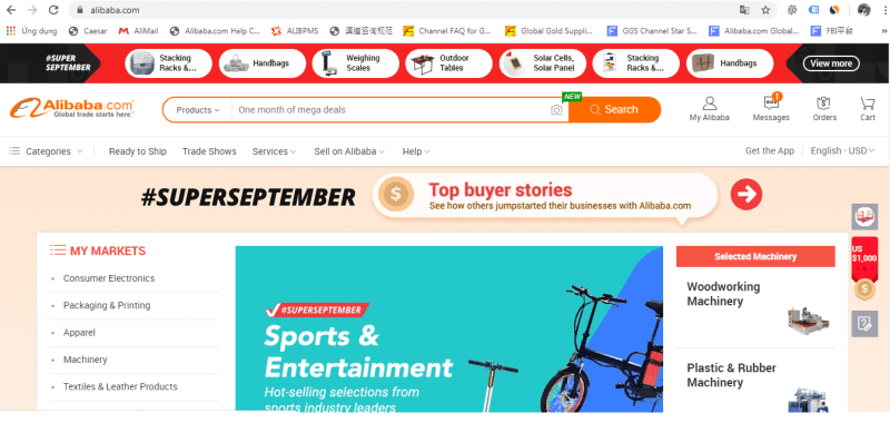 Dịch vụ mua hàng Taobao uy tín tại website Alibaba